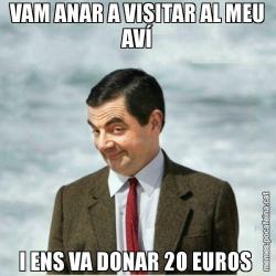 VAM ANAR A VISITAR AL MEU AVÍ I ENS VA DONAR 20 EUROS
