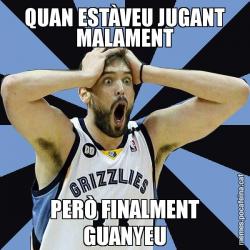 QUAN ESTÀVEU JUGANT MALAMENT PERÒ FINALMENT GUANYEU