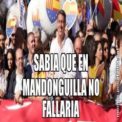SABIA QUE EN MANDONGUILLA NO FALLARIA