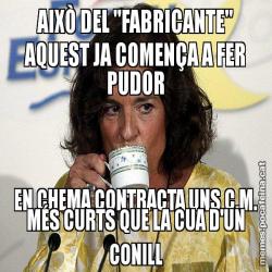 AIXÒ DEL "FABRICANTE" AQUEST JA COMENÇA A FER PUDOR EN CHEMA CONTRACTA UNS C.M. MÉS CURTS QUE LA CUA D'UN CONILL