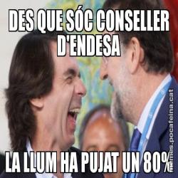 DES QUE SÓC CONSELLER D'ENDESA LA LLUM HA PUJAT UN 80%