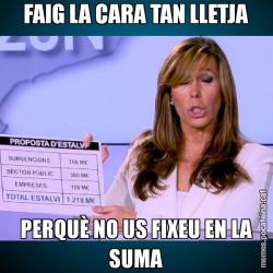 FAIG LA CARA TAN LLETJA PERQUÈ NO US FIXEU EN LA SUMA