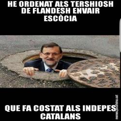 HE ORDENAT ALS TERSHIOSH DE FLANDESH ENVAIR ESCÒCIA QUE FA COSTAT ALS INDEPES CATALANS