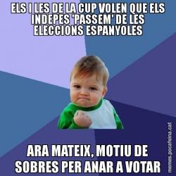 ELS I LES DE LA CUP VOLEN QUE ELS INDEPES 'PASSEM' DE LES ELECCIONS ESPANYOLES ARA MATEIX, MOTIU DE SOBRES PER ANAR A VOTAR