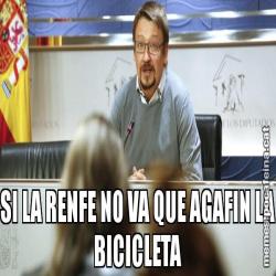SI LA RENFE NO VA QUE AGAFIN LA BICICLETA