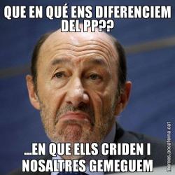 QUE EN QUÉ ENS DIFERENCIEM DEL PP?? ...EN QUE ELLS CRIDEN I NOSALTRES GEMEGUEM