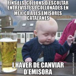 FINS ELS  COLLONS D'ESCOLTAR ENTREVISTES I COLLONADES EN MEXICÀ A LES EMISORES CATALANES I HAVER DE CANVIAR D'EMISORA