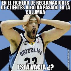 EN EL FICHERO DE RECLAMACIONES DE CLIENTES ALGO HA PASADO EN LA COLUMNA ESTÁ VACIA ¿?
