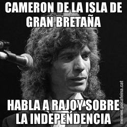 CAMERON DE LA ISLA DE GRAN BRETAÑA HABLA A RAJOY SOBRE LA INDEPENDENCIA