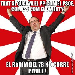 TANT SI GUANYA EL PP, COM EL PSOE, COM C'S COM EL QWERTY EL RèGIM DEL 78 NO CORRE PERILL !
