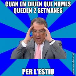 CUAN EM DIUEN QUE NOMES QUEDEN 2 SETMANES PER L'ESTIU