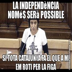 LA INDEPENDèNCIA NOMéS SERà POSSIBLE SI TOTA CATALUNYA FA EL QUE A MI EM ROTI PER LA FIGA