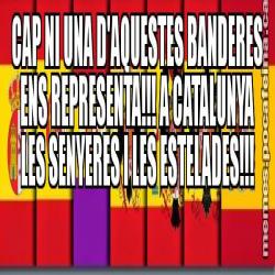 CAP NI UNA D'AQUESTES BANDERES ENS REPRESENTA!!! A CATALUNYA LES SENYERES I LES ESTELADES!!!