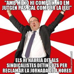 "AMB MI NO HI COMPTIN. NO EM JUTGEN PAS. CAL COMPLIR LA LLEI" ELS HI HAURIA DIT ALS SINDICALISTES DETINGUTS PER RECLAMAR LA JORNADA DE 8 HORES