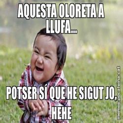 AQUESTA OLORETA A LLUFA... POTSER SÍ QUE HE SIGUT JO, HEHE