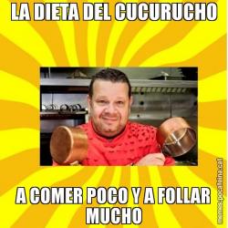LA DIETA DEL CUCURUCHO A COMER POCO Y A FOLLAR MUCHO