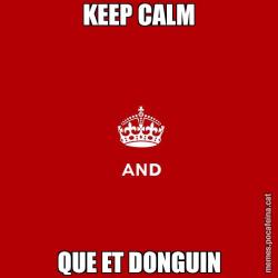 KEEP CALM QUE ET DONGUIN