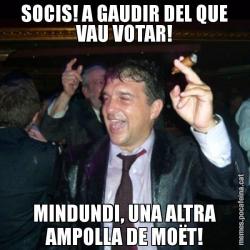 SOCIS! A GAUDIR DEL QUE VAU VOTAR! MINDUNDI, UNA ALTRA AMPOLLA DE MOËT!