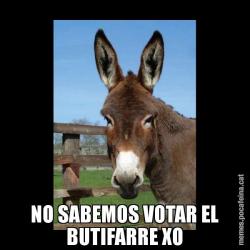 NO SABEMOS VOTAR EL BUTIFARRE XO