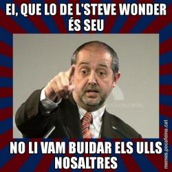 EI, QUE LO DE L'STEVE WONDER ÉS SEU NO LI VAM BUIDAR ELS ULLS NOSALTRES