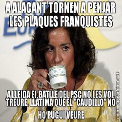 A ALACANT TORNEN A PENJAR LES PLAQUES FRANQUISTES A LLEIDA EL BATLLE DEL PSC NO LES VOL TREURE. LLÀTIMA QUE EL "CAUDILLO" NO HO PUGUI VEURE