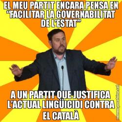 EL MEU PARTIT ENCARA PENSA EN “FACILITAR LA GOVERNABILITAT DE L’ESTAT” A UN PARTIT QUE JUSTIFICA L’ACTUAL LINGÜICIDI CONTRA EL CATALÀ