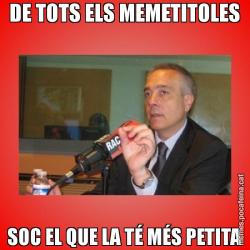 DE TOTS ELS MEMETITOLES SOC EL QUE LA TÉ MÉS PETITA