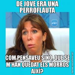 DE JOVE ERA UNA PERROFLAUTA COM PENSAVEU SINO, QUE SE M'HAN QUEDAT ELS MORROS AIXÍ?