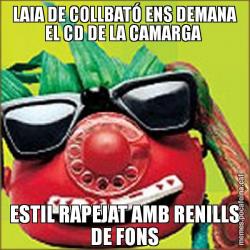 LAIA DE COLLBATÓ ENS DEMANA EL CD DE LA CAMARGA  ESTIL RAPEJAT AMB RENILLS DE FONS