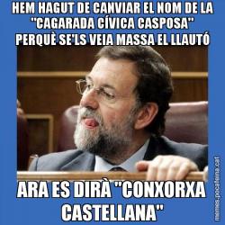 HEM HAGUT DE CANVIAR EL NOM DE LA "CAGARADA CÍVICA CASPOSA" PERQUÈ SE'LS VEIA MASSA EL LLAUTÓ ARA ES DIRÀ "CONXORXA CASTELLANA"