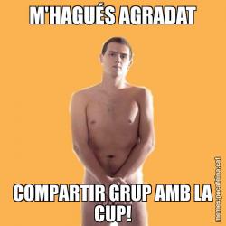 M'HAGUÉS AGRADAT COMPARTIR GRUP AMB LA CUP!