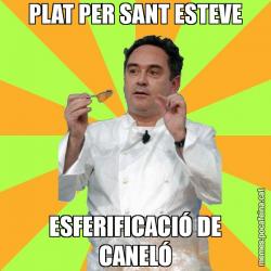 PLAT PER SANT ESTEVE ESFERIFICACIÓ DE CANELÓ