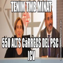 TENIM TMB MINAT 550 ALTS CàRRECS DEL PSC I ICV