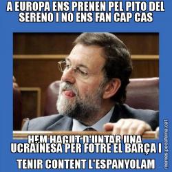 A EUROPA ENS PRENEN PEL PITO DEL SERENO I NO ENS FAN CAP CAS HEM HAGUT D'UNTAR UNA  UCRAÏNESA PER FOTRE EL BARÇA I TENIR CONTENT L'ESPANYOLAM