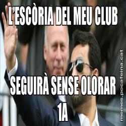 L’ESCÒRIA DEL MEU CLUB SEGUIRÀ SENSE OLORAR 1A
