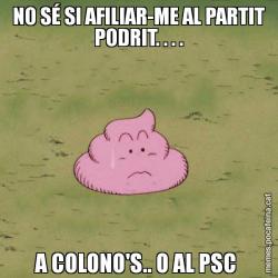NO SÉ SI AFILIAR-ME AL PARTIT PODRIT. . . . A COLONO'S.. O AL PSC