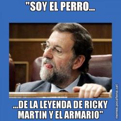 "SOY EL PERRO... ...DE LA LEYENDA DE RICKY MARTIN Y EL ARMARIO"