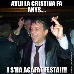 AVUI LA CRISTINA FA ANYS.... I S'HA AGAFAT FESTA!!!!