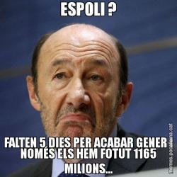 ESPOLI ? FALTEN 5 DIES PER ACABAR GENER I NOMÉS ELS HEM FOTUT 1165 MILIONS...