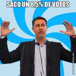 SACO UN 8,5% DE VOTOS