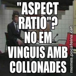 "ASPECT RATIO"? NO EM VINGUIS AMB COLLONADES