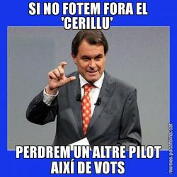 SI NO FOTEM FORA EL 'CERILLU'  PERDREM UN ALTRE PILOT AIXÍ DE VOTS