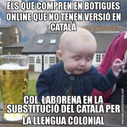 ELS QUE COMPREN EN BOTIGUES ONLINE QUE NO TENEN VERSIÓ EN CATALÀ COL·LABORENA EN LA SUBSTITUCIÓ DEL CATALÀ PER LA LLENGUA COLONIAL