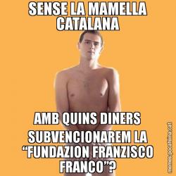 SENSE LA MAMELLA CATALANA AMB QUINS DINERS SUBVENCIONAREM LA “FUNDAZION FRANZISCO FRANCO”?