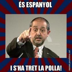 ÉS ESPANYOL  I S'HA TRET LA POLLA!