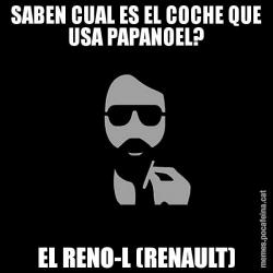 SABEN CUAL ES EL COCHE QUE USA PAPANOEL? EL RENO-L (RENAULT)