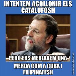 INTENTEM ACOLLONIR ELS CATALUFOSH PERÒ ENS MENJAREM UNA MERDA COM A CUBA I FILIPINAFFSH