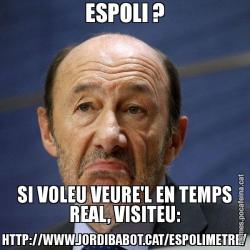 ESPOLI ? SI VOLEU VEURE'L EN TEMPS REAL, VISITEU: HTTP://WWW.JORDIBABOT.CAT/ESPOLIMETRE/