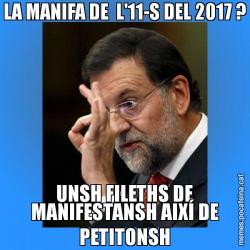 LA MANIFA DE  L'11-S DEL 2017 ? UNSH FILETHS DE MANIFESTANSH AIXÍ DE PETITONSH