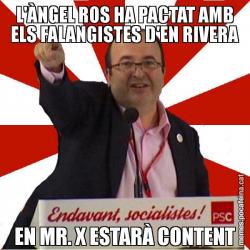 L'ÀNGEL ROS HA PACTAT AMB ELS FALANGISTES D'EN RIVERA EN MR. X ESTARÀ CONTENT